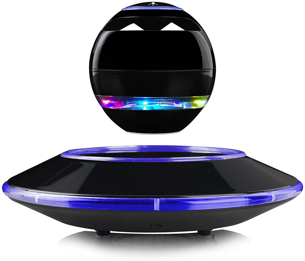 Magnetic Levitating Speaker, RUIXINDA Floating Bluetooth Speakers with Led Lights, Portable Wireless Speaker with Bluetooth 5.0, 360 Degree Rotation,Home Office Decor Cool Tech Gadgets