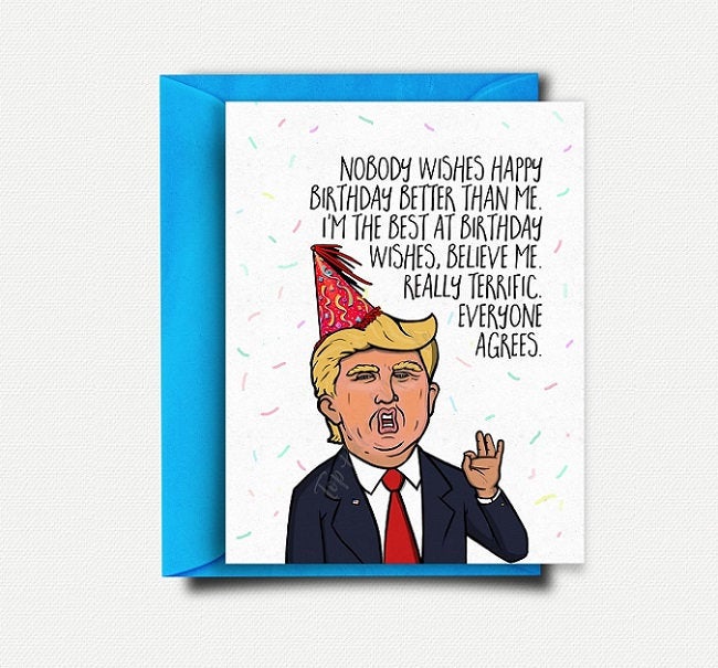 donald trump birthday card