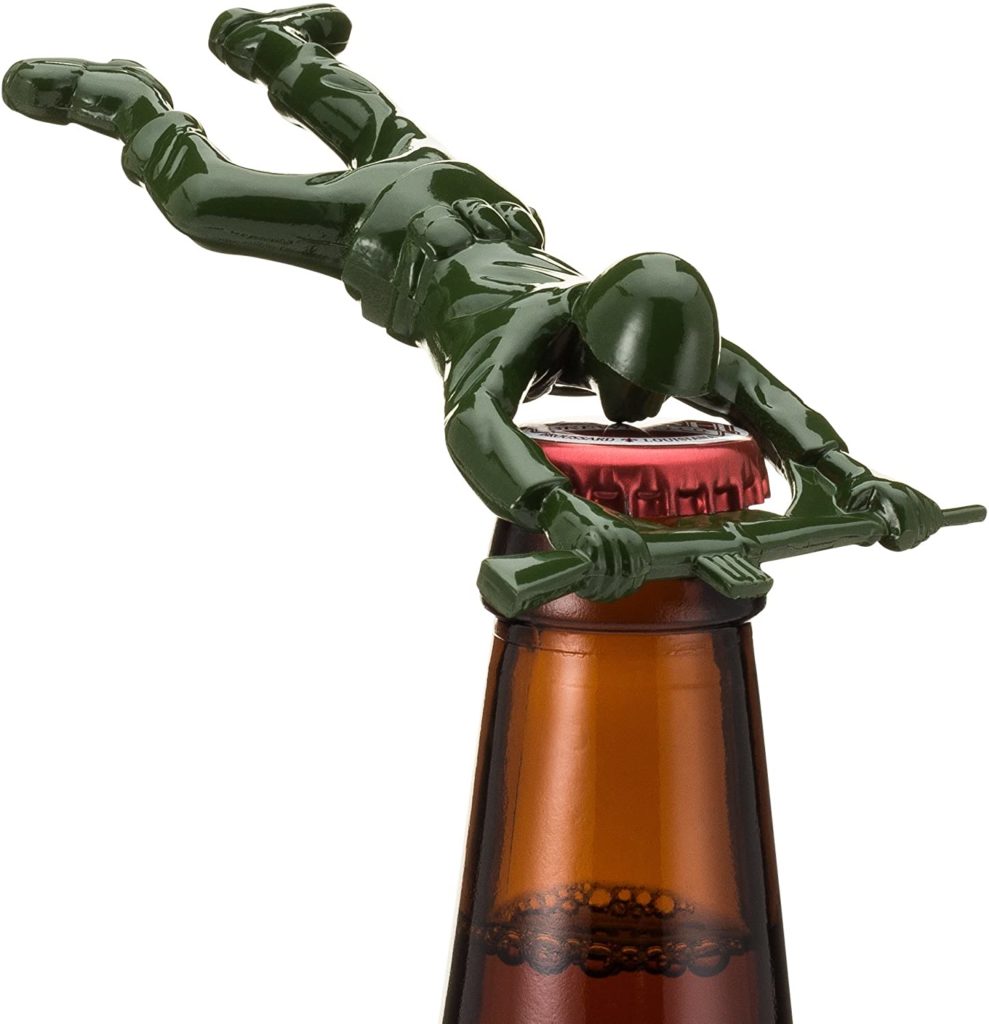 green army man bottle opener