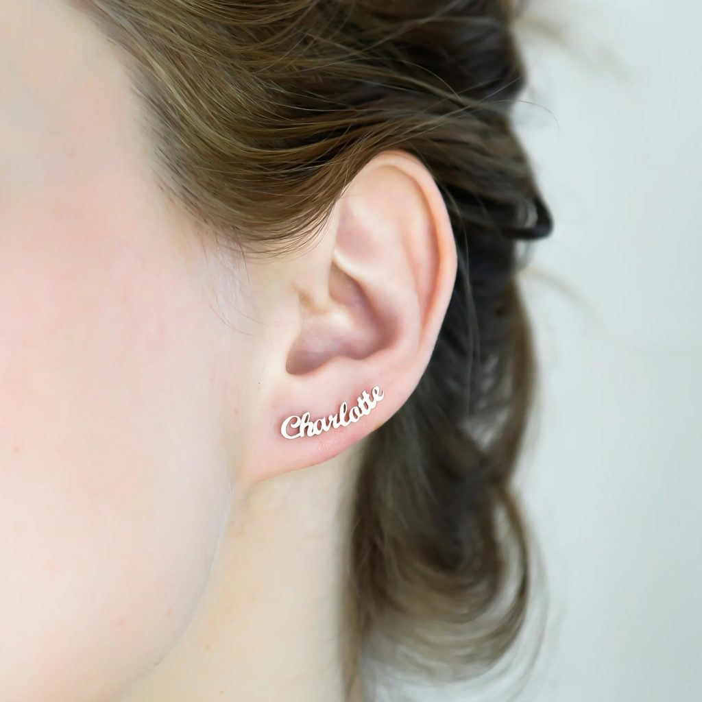 personalized name earings