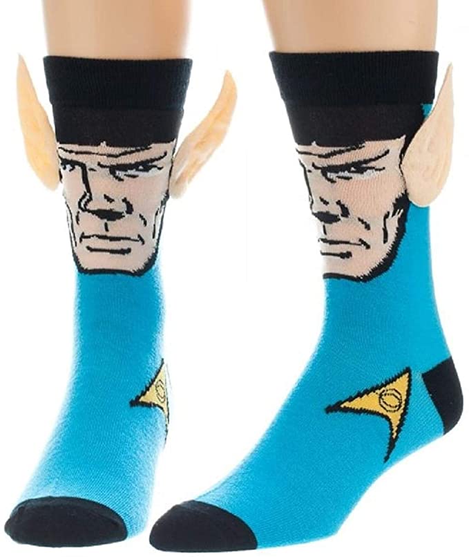 star trek spock with ears crew socks