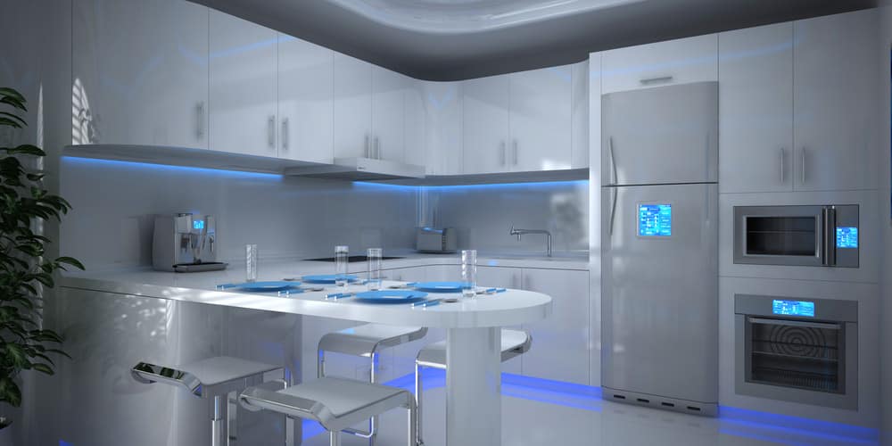 Kitchen with modern appliances and smart technology nov9 18
